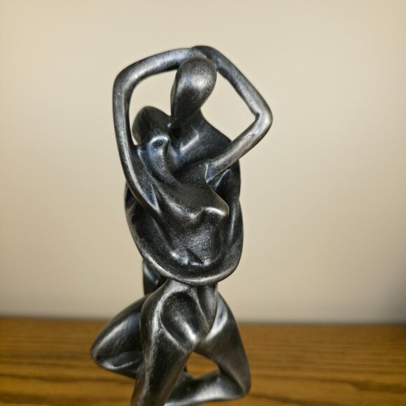 Abstract Embracing Couple Statuette • Modern Figurative Sculpture • 11.5" - Picture 7 of 10